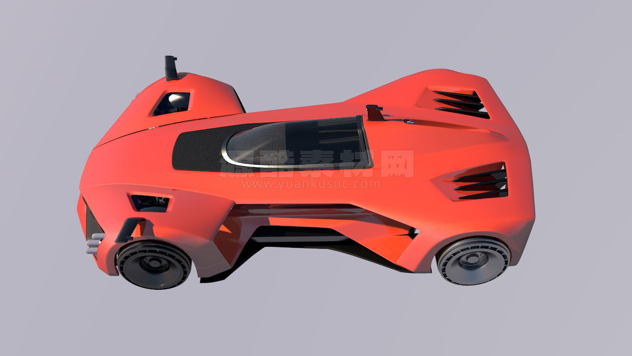C4D超级跑车模型交通工具模型C4D模型下载