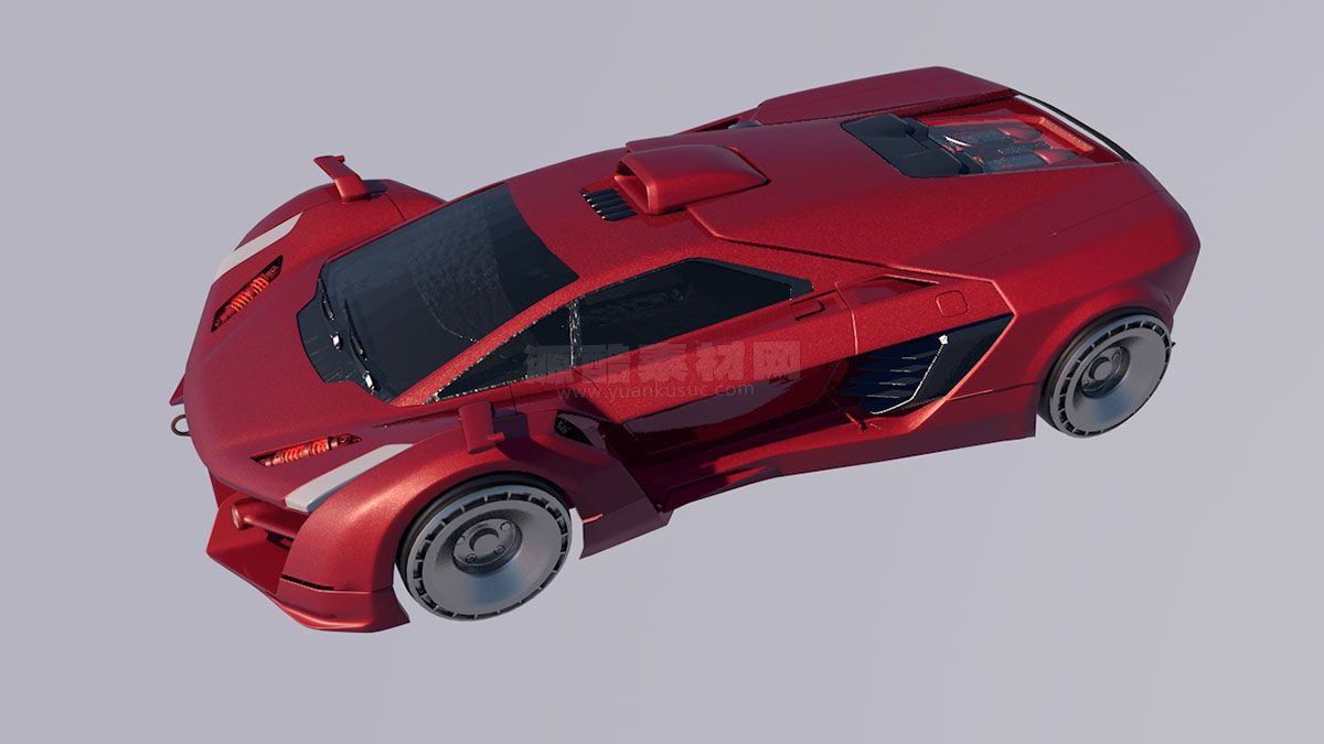 C4D汽车模型-超级跑车模型C4D模型下载