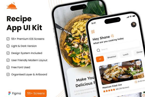 食谱App应用程序iOS UI套件