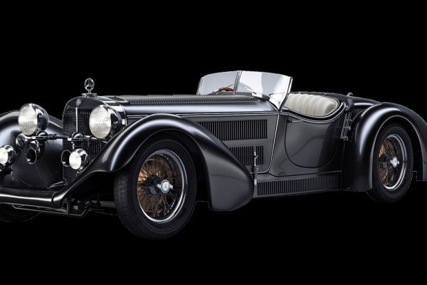 梅赛德斯复古奔驰敞篷老爷车模型C4D模型下载