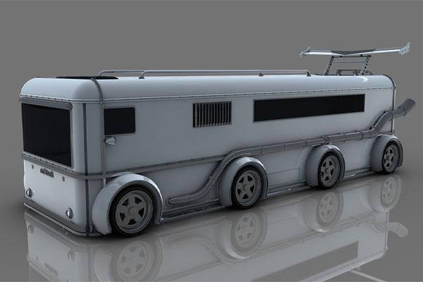 C4D巴士汽车模型交通工具模型下载