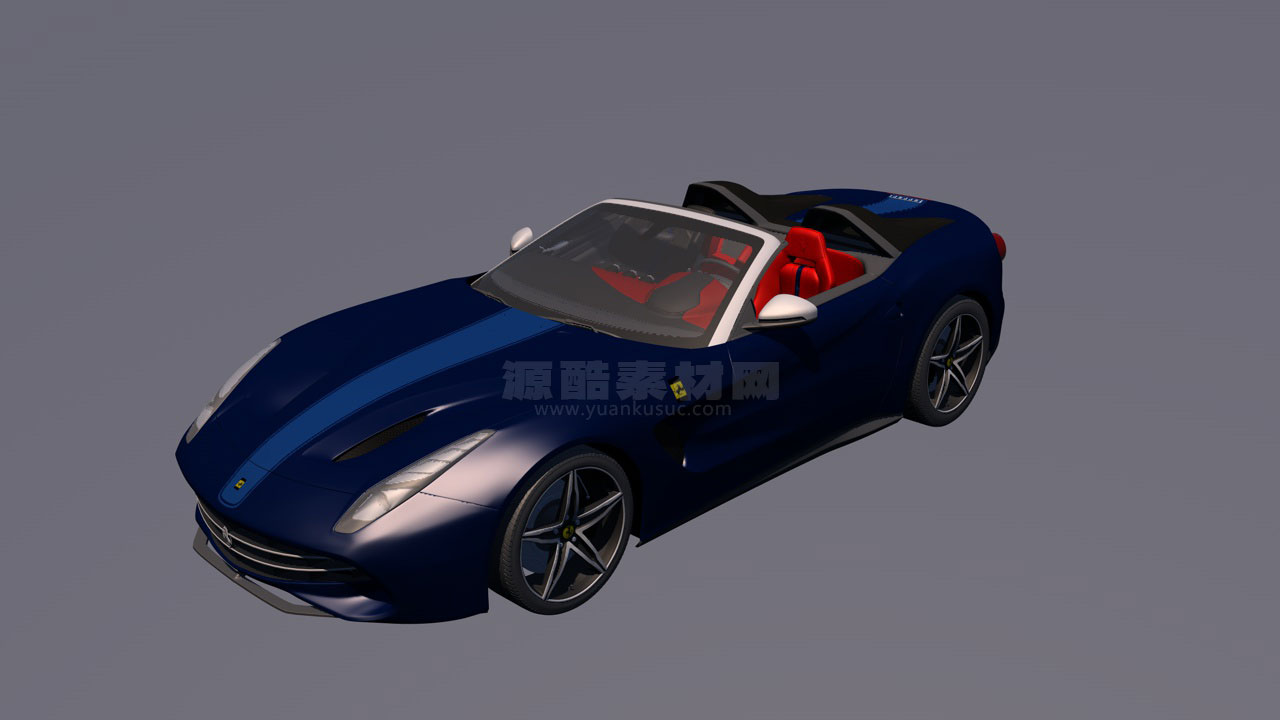 C4D法拉利跑车模型汽车C4D模型下载