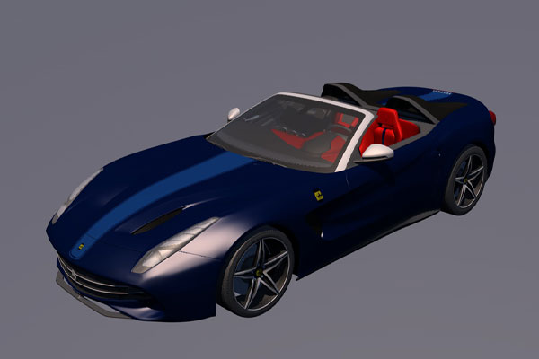 C4D法拉利跑车模型汽车C4D模型下载