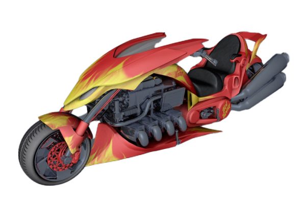 火焰摩托车模型C4D模型下载