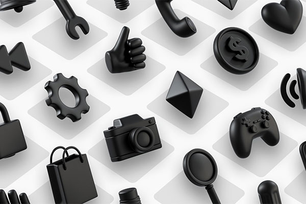 7套456个GSG灰猩猩3D模型合集_快乐工具包+广播设计+小装饰品+霓虹灯+日常模型等