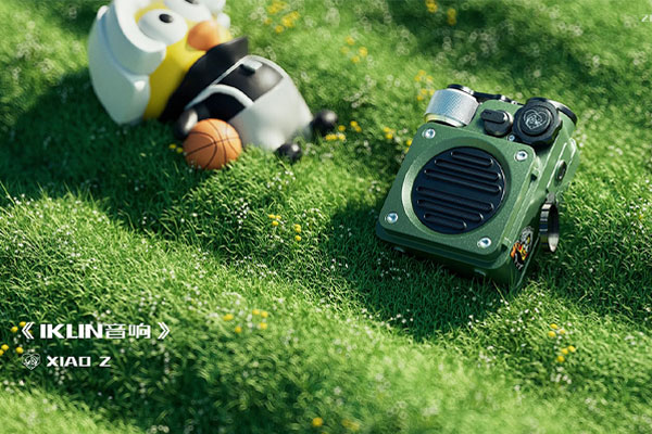 C4D草地音箱产品渲染工程小音响模型