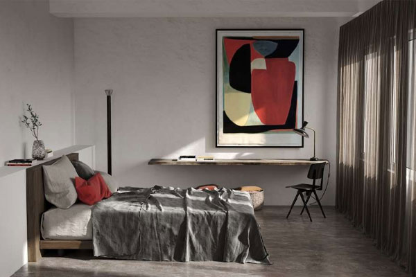 C4D工程-卧室场景渲染工程室内场景模型床模型