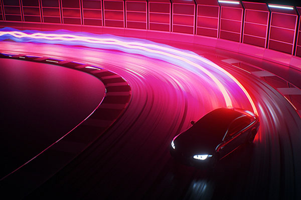 C4D OC光线拖尾车位灯预设 Light Trails in Octane