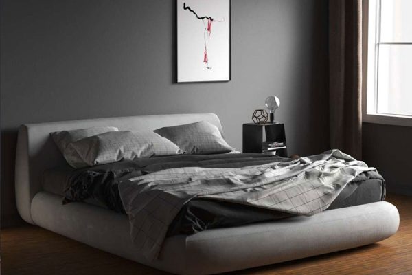 C4D卧室场景渲染工程室内场景模型床模型