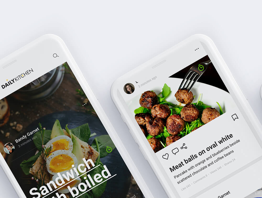 日常厨房食谱App应用iOS UI套件