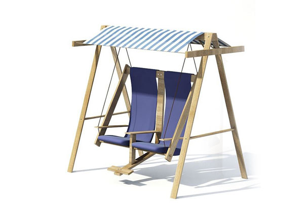 C4D吊椅模型秋千椅模型休闲椅C4D模型下载