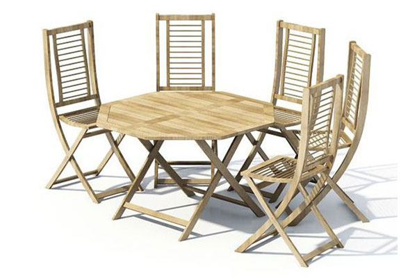 C4D家具模型-菱形餐桌模型木椅模型