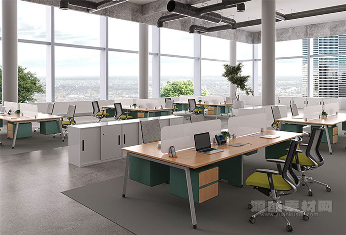C4D工程-办公室场景渲染OC工程办公室模型