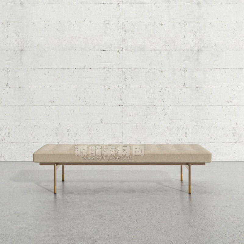 C4D家具模型-长凳模型长椅子模型免费下载