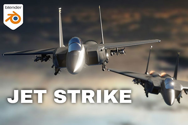 Blender插件-喷气式战斗机飞机模型生成器 Aviation Jet Strike Addon V1.0