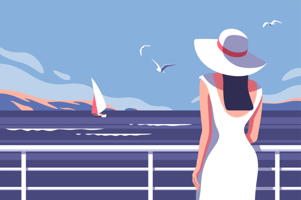 夏季暑假旅行概念矢量背景插画素材 Summer Vacation