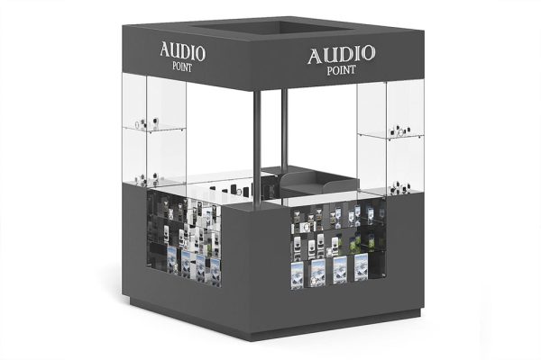 数码产品售货亭模型摊位C4D模型下载