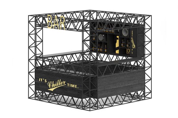 C4D酒吧吧台模型摊位模型