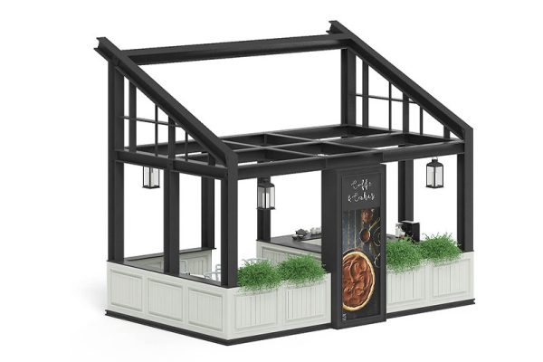 C4D咖啡休闲区模型摊位模型