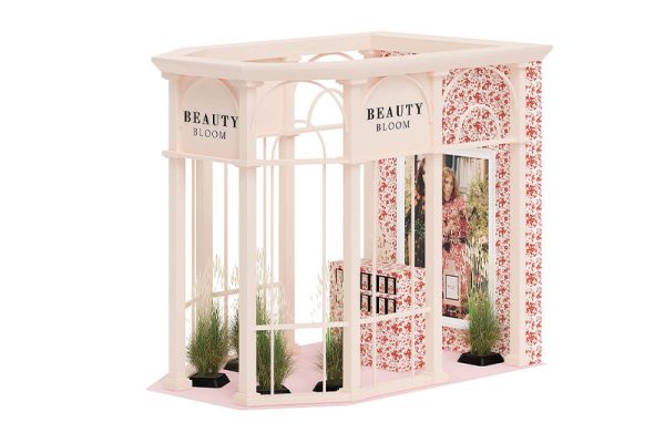 C4D美容产品售货亭模型摊位模型下载