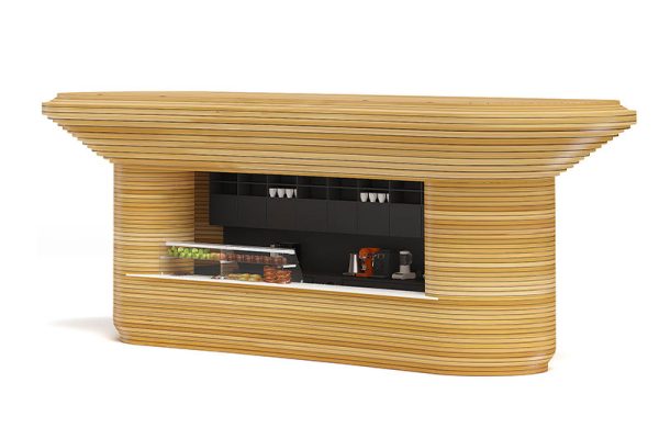 C4D木制食品售货亭模型摊位模型