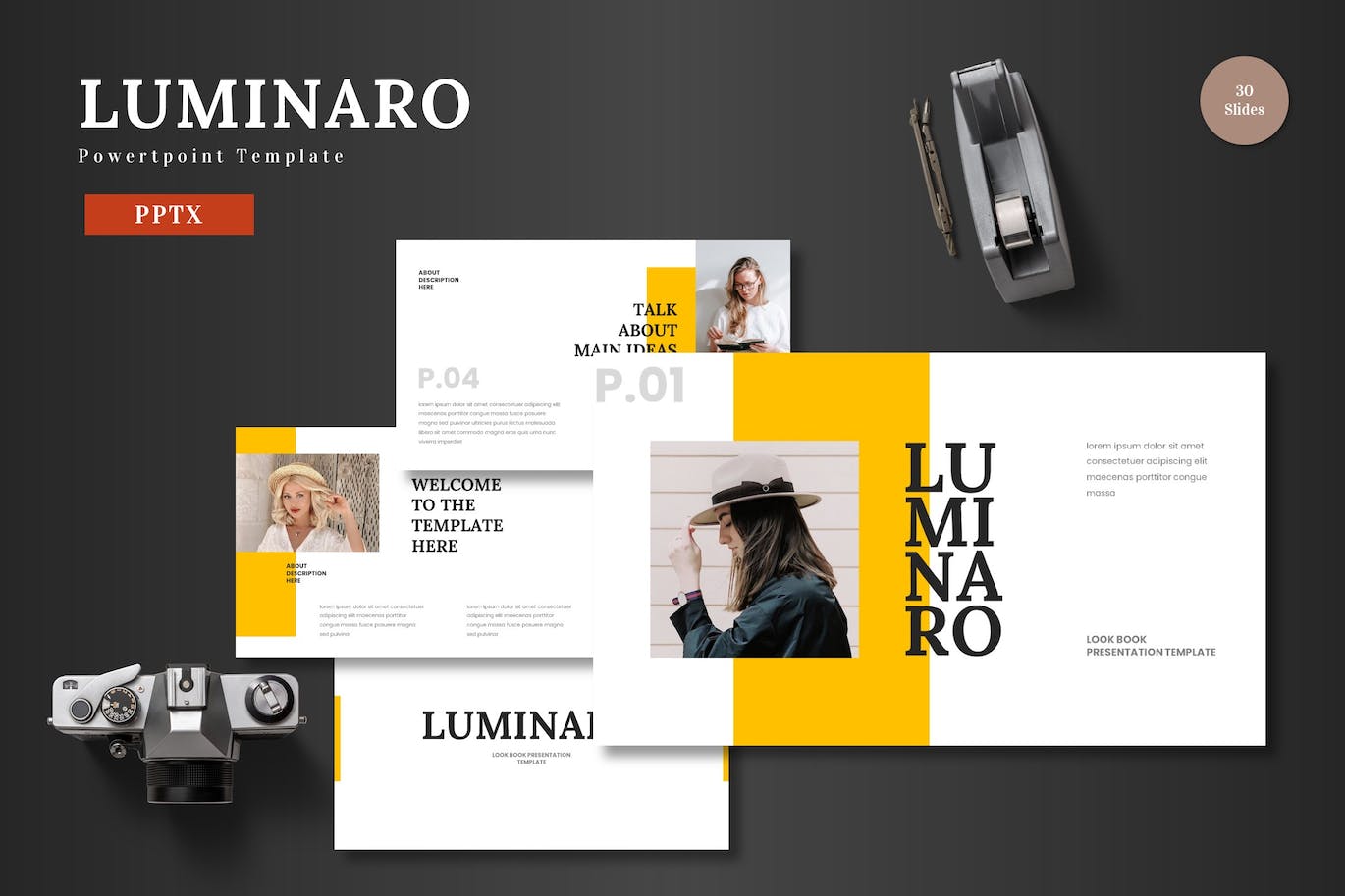 电子商务与网络营销PPT创意模板 Luminaro – Powerpoint Template