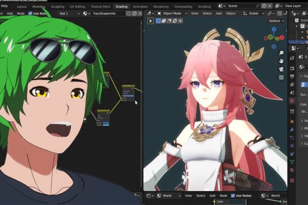 Blender插件-二次元卡通漫画渲染引擎插件 Goo Engine v3.6 +使用教程