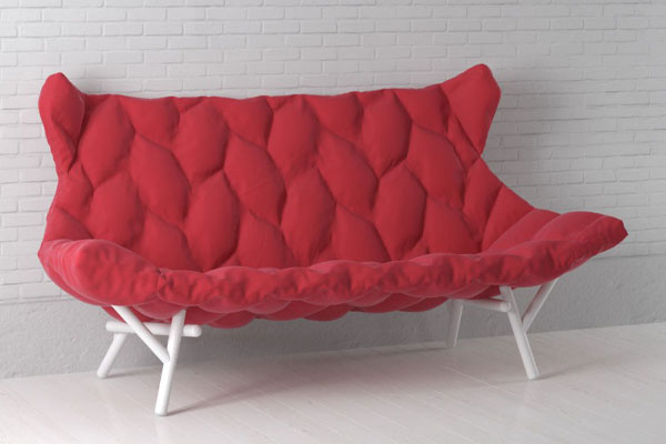 C4D模型-双人椅模型家具模型下载