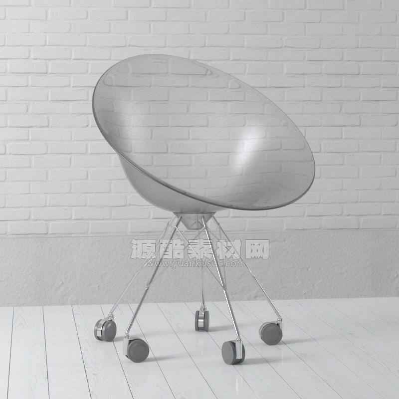 C4D模型-塑料椅子模型旋转椅模型下载