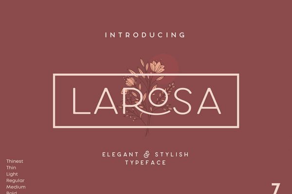 现代优雅无衬线英文字体素材