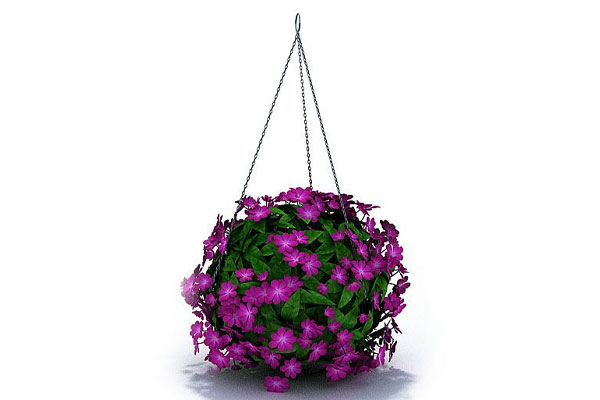 C4D吊盆模型花盆模型鲜花模型下载