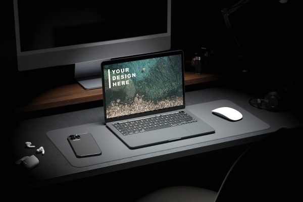 精美UI演示笔记本电脑样机模板 Laptop Mockup