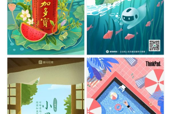 借势海报设计，必看！小暑海报常用设计元素总结