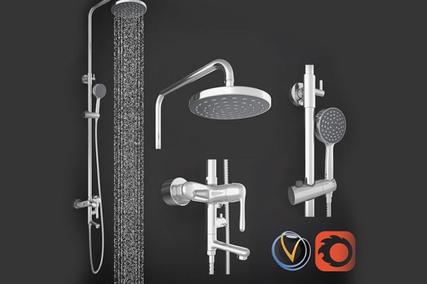 C4D花洒模型淋浴设备模型