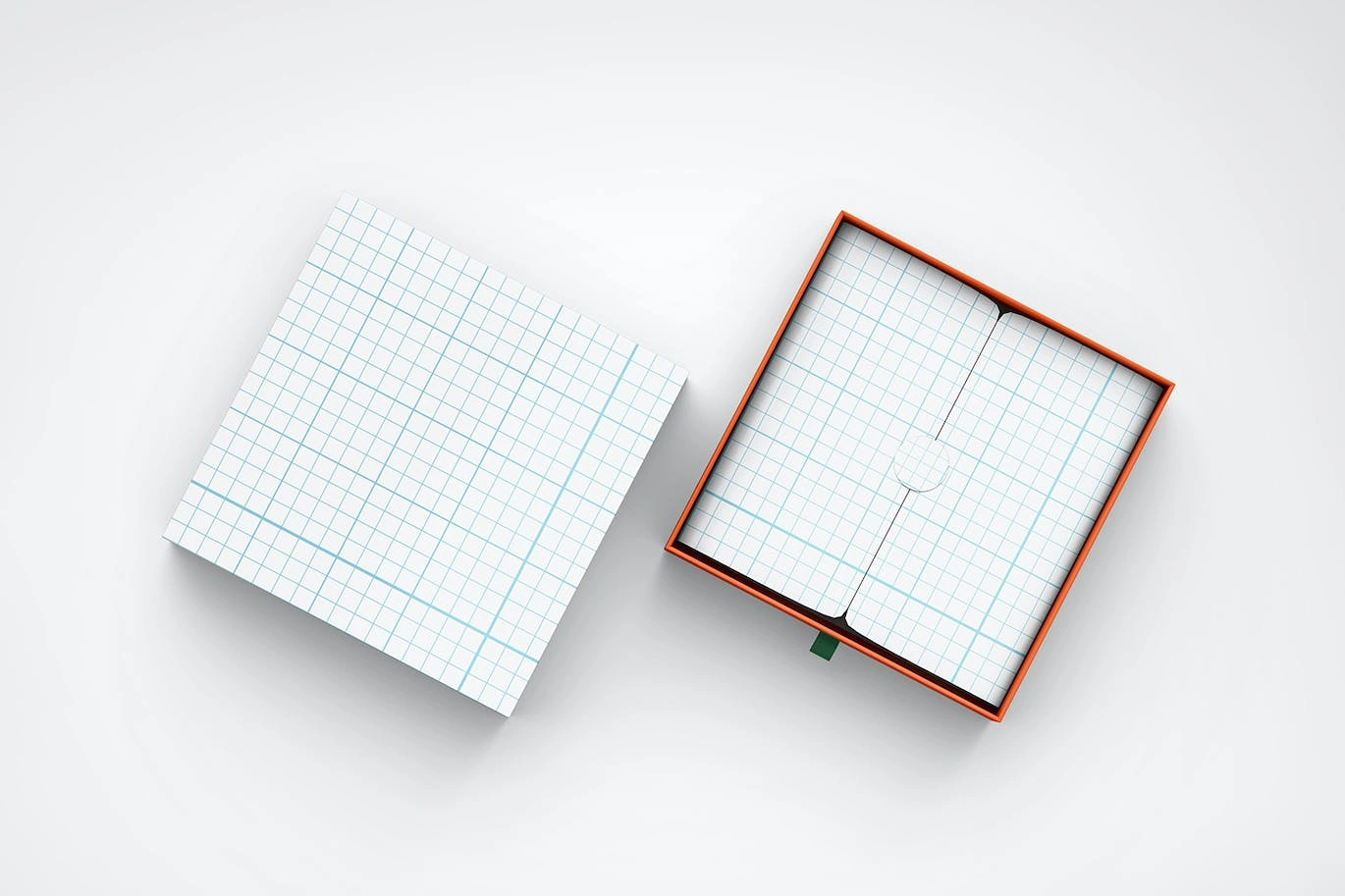 纸质礼品盒图案设计psd样机素材