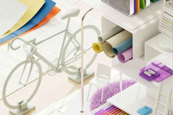 这些C4D渲染案列色彩好清爽