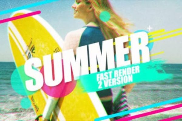 AE模板-清爽夏日旅行图文展示动画 Summer Openers