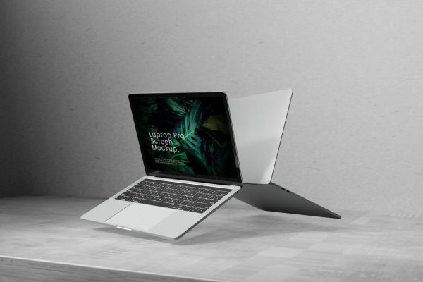 定制UI展示体验笔记本电脑设计样机素材 Laptop Design Mockup