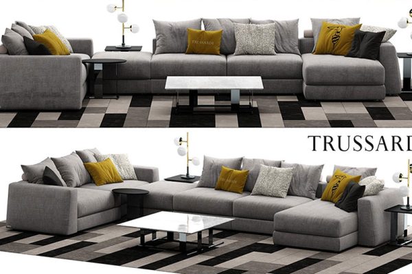 C4D沙发模型茶几模型下载