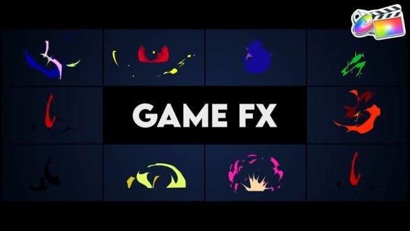 FCPX插件-卡通游戏特效MG动画元素 Game FX