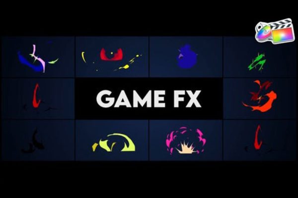 FCPX插件-卡通游戏特效MG动画元素 Game FX