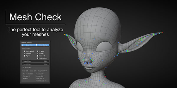 Blender插件-模型网格检查删除优化工具 Mesh Check GPU Edition V0.3.0