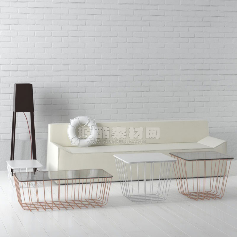 C4D家具模型-沙发模型茶几模型下载