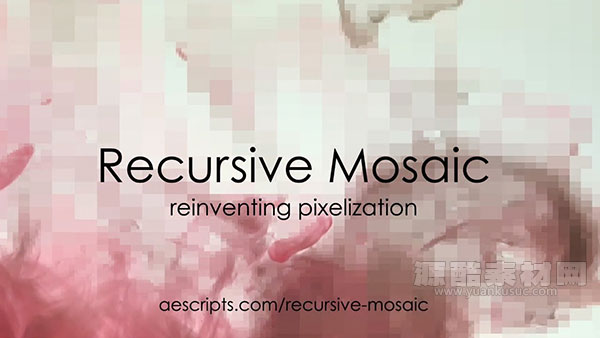 中文汉化版AE/PR插件-马赛克网格像素化视觉效果 Recursive Mosaic v1.3.0 Win