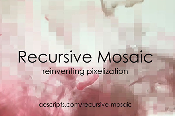 中文汉化版AE/PR插件-马赛克网格像素化视觉效果 Recursive Mosaic v1.3.0 Win