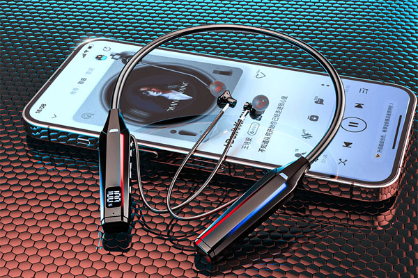 C4D无线挂脖运动蓝牙耳机渲染工程蓝牙手机模型下载