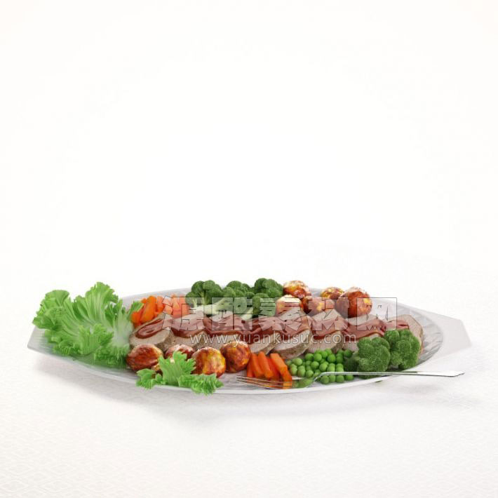 C4D沙拉模型蔬菜模型食物模型下载
