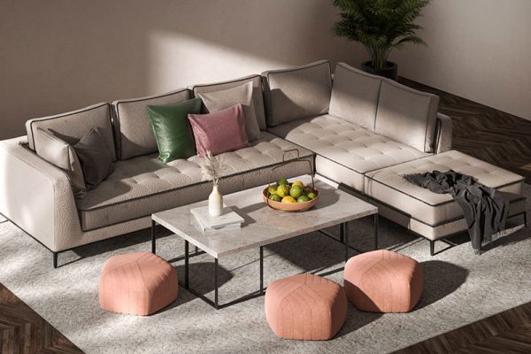 C4D室内客厅沙发场景渲染工程室内客厅场景模型