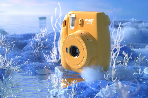 C4D工程-拍立得相机产品场景渲染工程相机模型下载