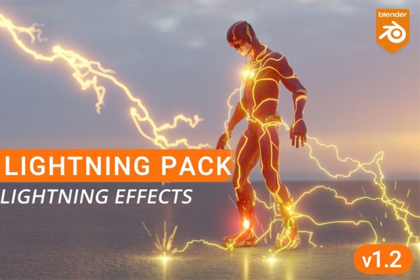 Blender电流闪电特效资产预设 Ultimate Lightning Pack v1.2